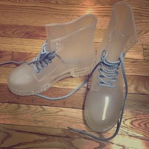 Clear Combat Boots